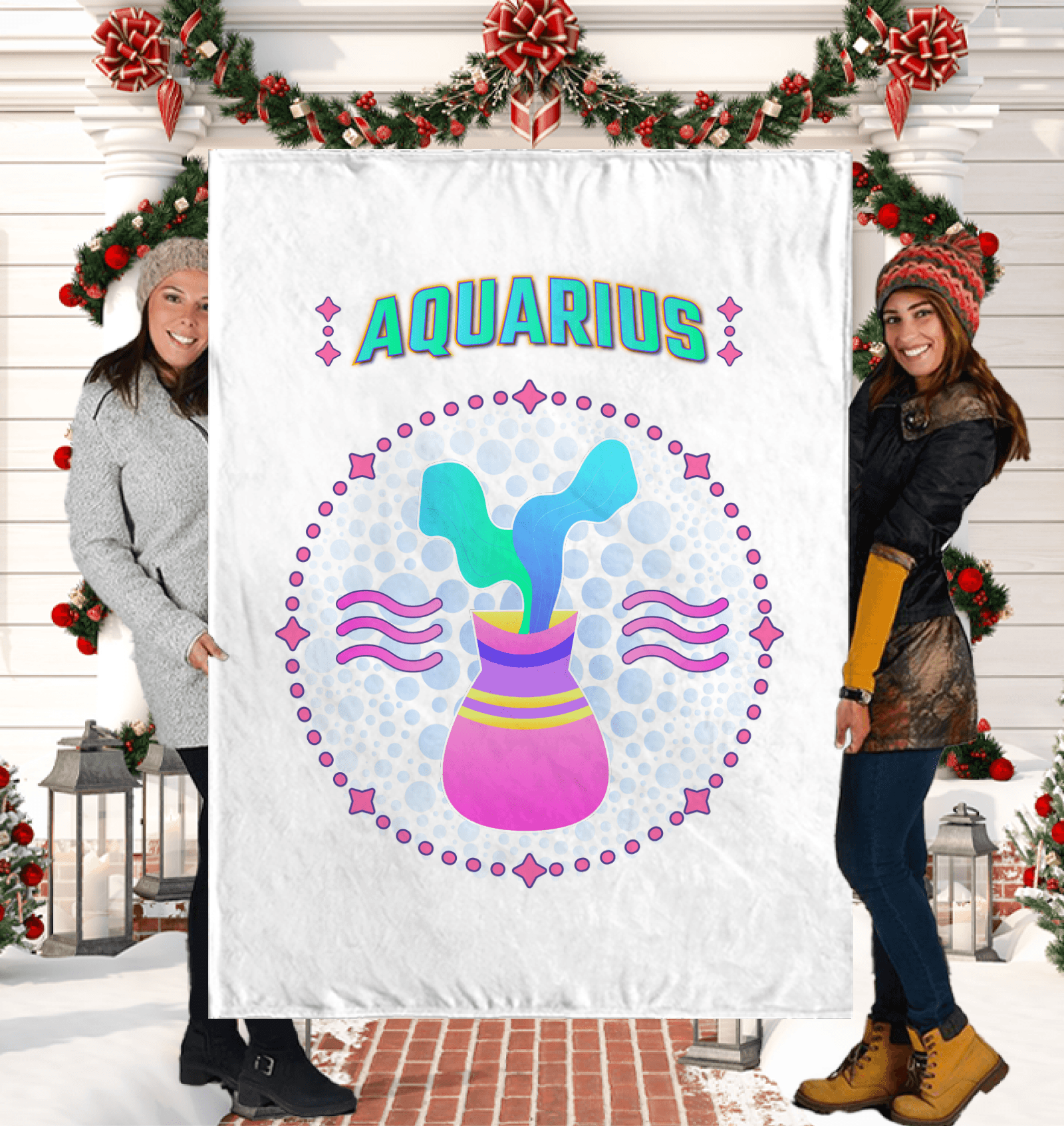 Aquarius Sherpa Blanket | Zodiac Series 1 - Beyond T-shirts