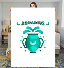 Aquarius Sherpa Blanket | Zodiac Series 2 - Beyond T-shirts