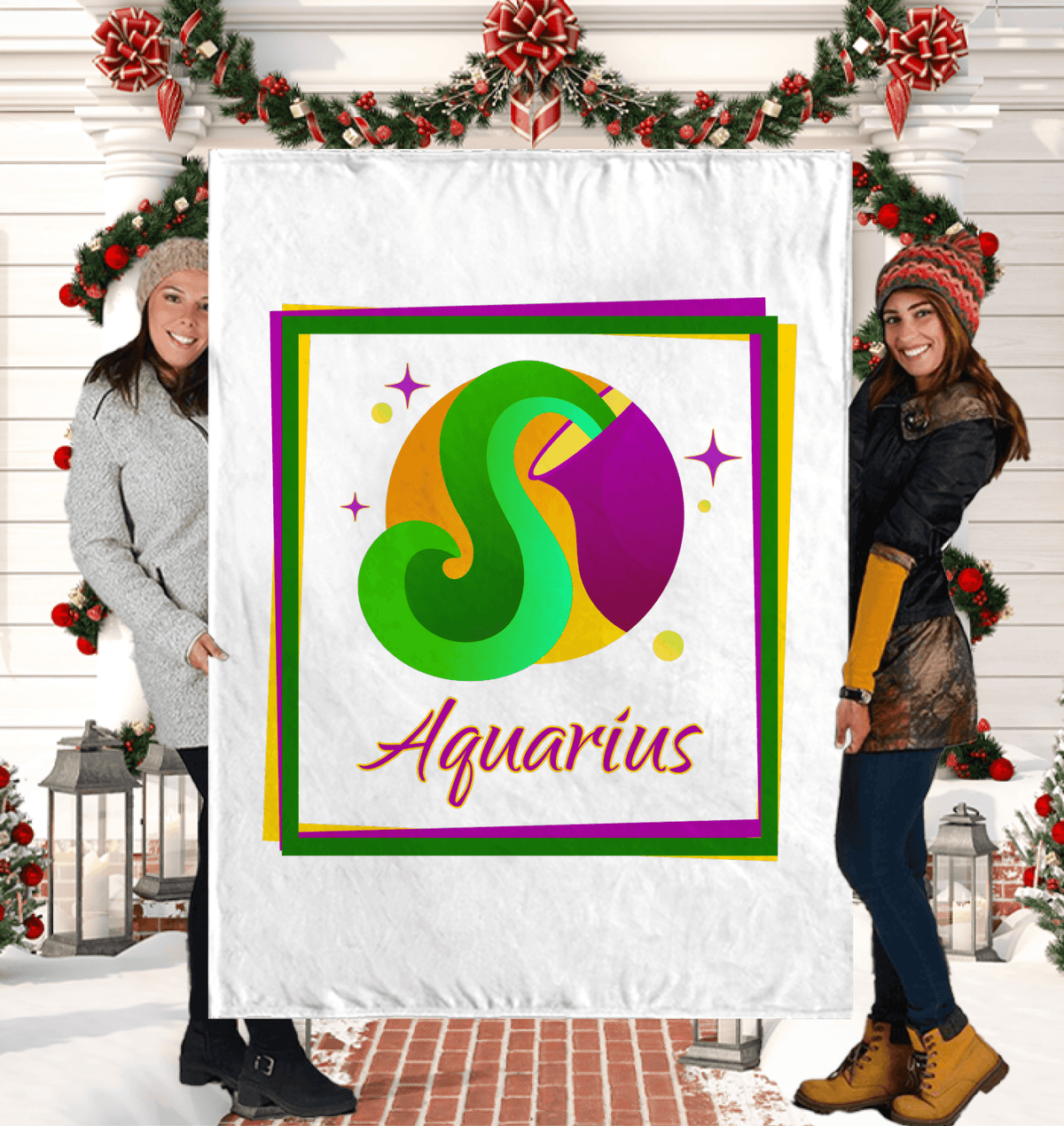 Aquarius Sherpa Blanket | Zodiac Series 3 - Beyond T-shirts