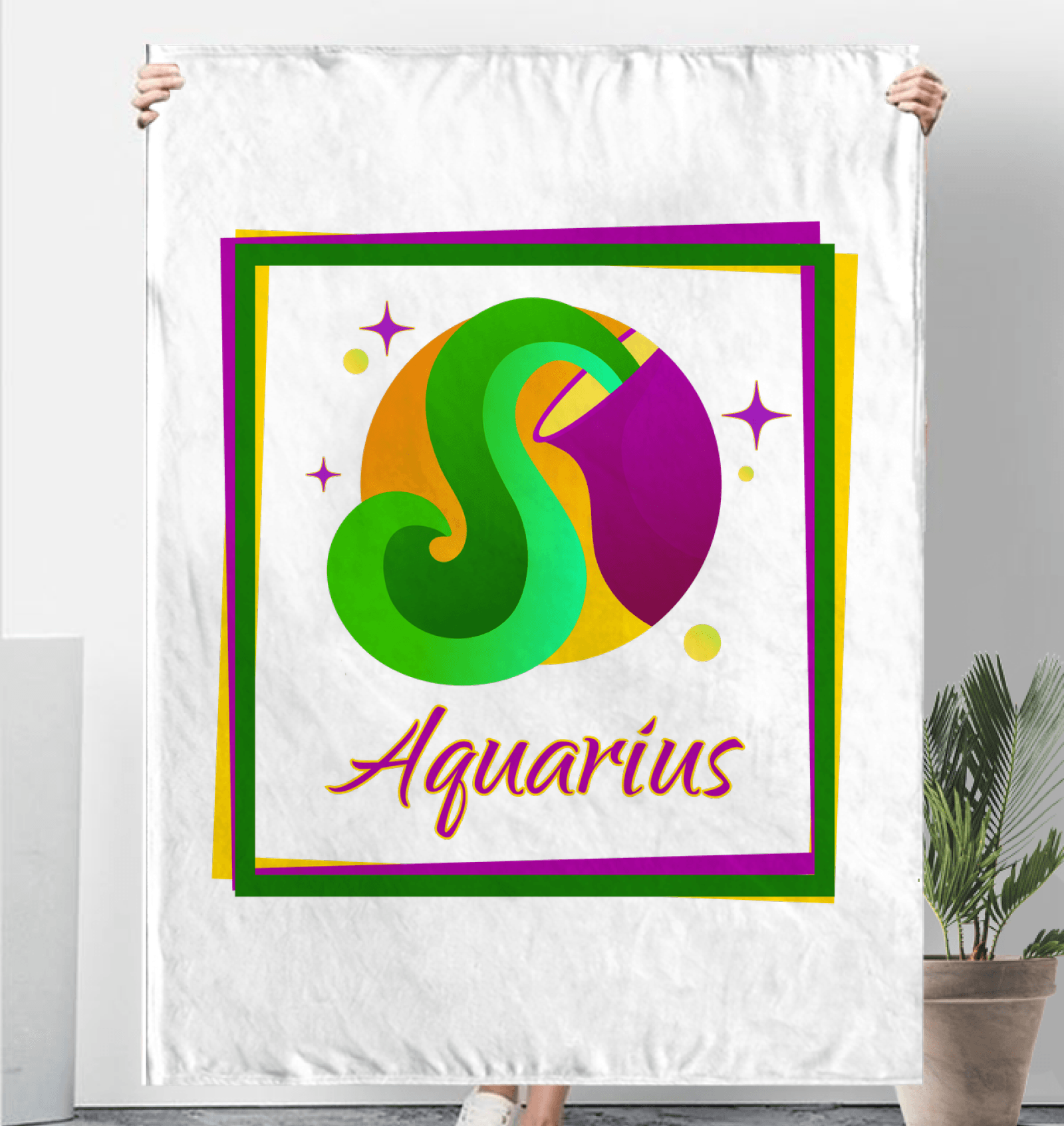 Aquarius Sherpa Blanket | Zodiac Series 3 - Beyond T-shirts