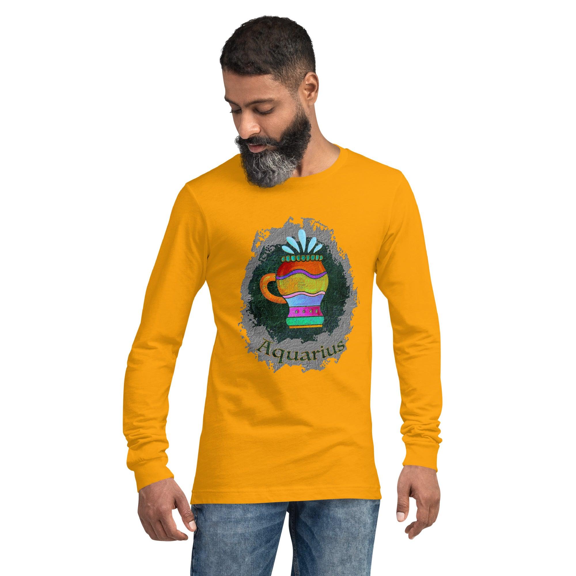 Aquarius Unisex Long Sleeve Tee | Zodiac Series 11 - Beyond T-shirts