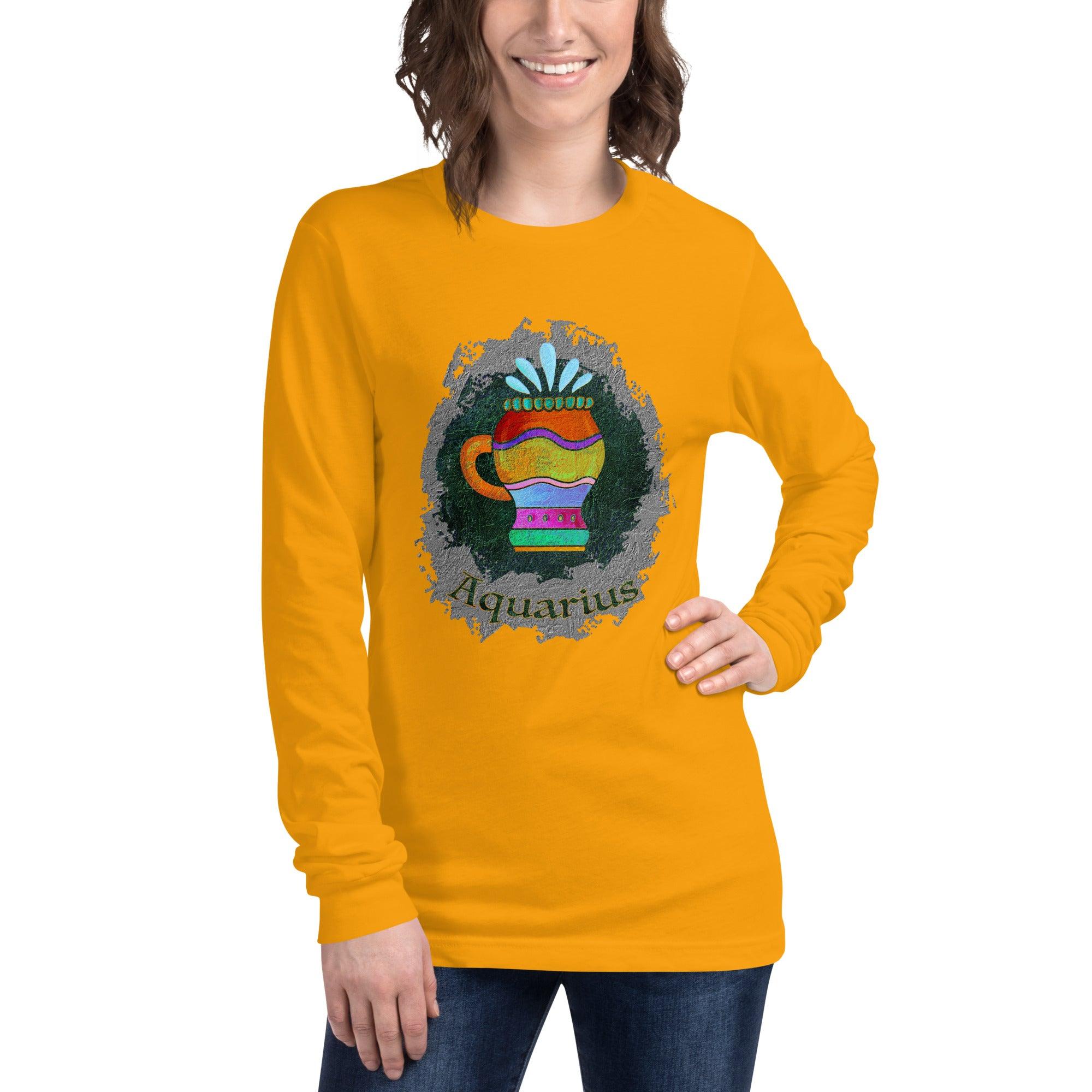 Aquarius Unisex Long Sleeve Tee | Zodiac Series 11 - Beyond T-shirts