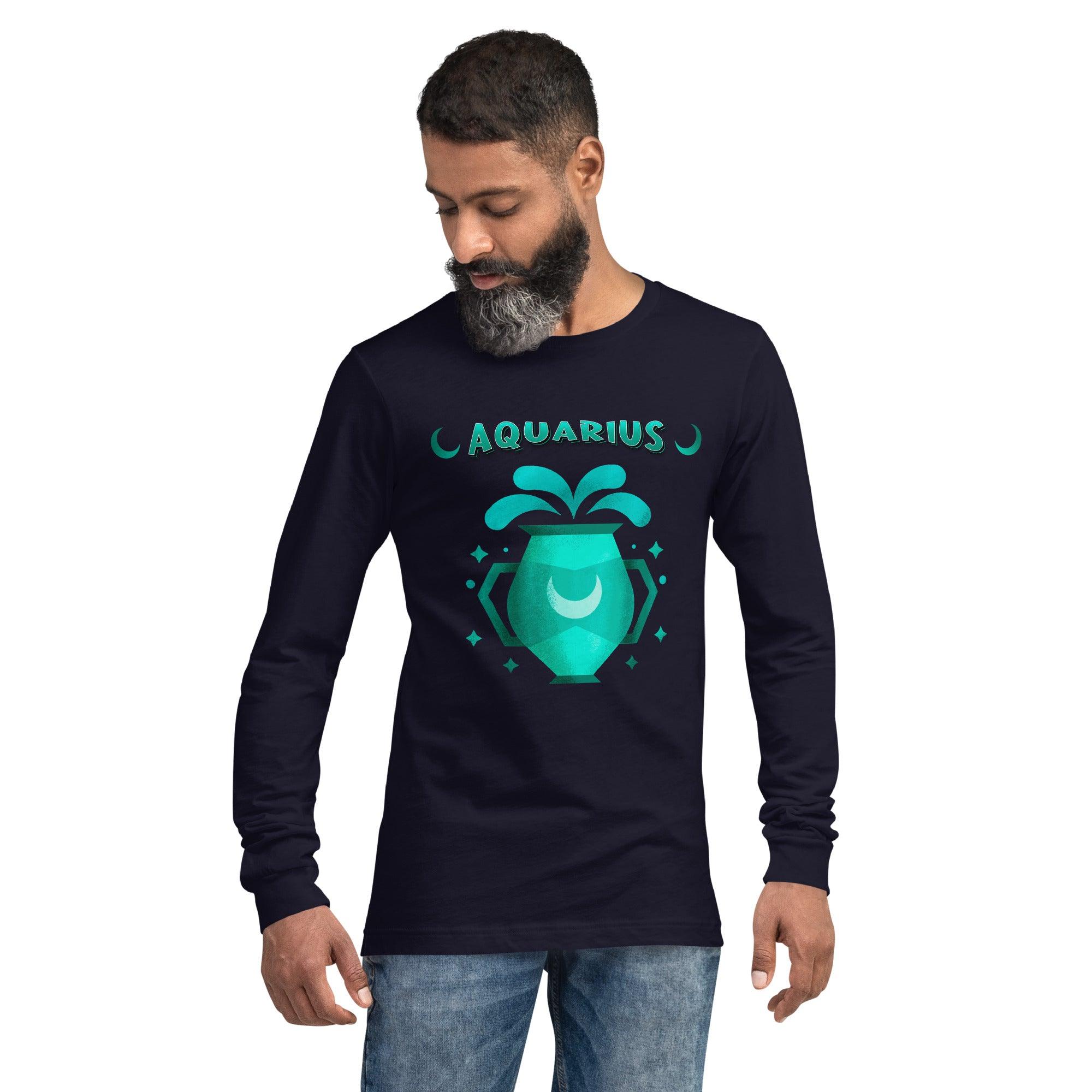 Aquarius Unisex Long Sleeve Tee | Zodiac Series 2 - Beyond T-shirts