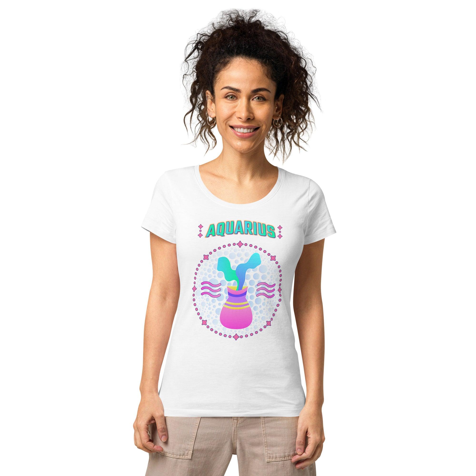 Aquarius Women’s Basic Organic T-Shirt | Zodiac Series 1 - Beyond T-shirts