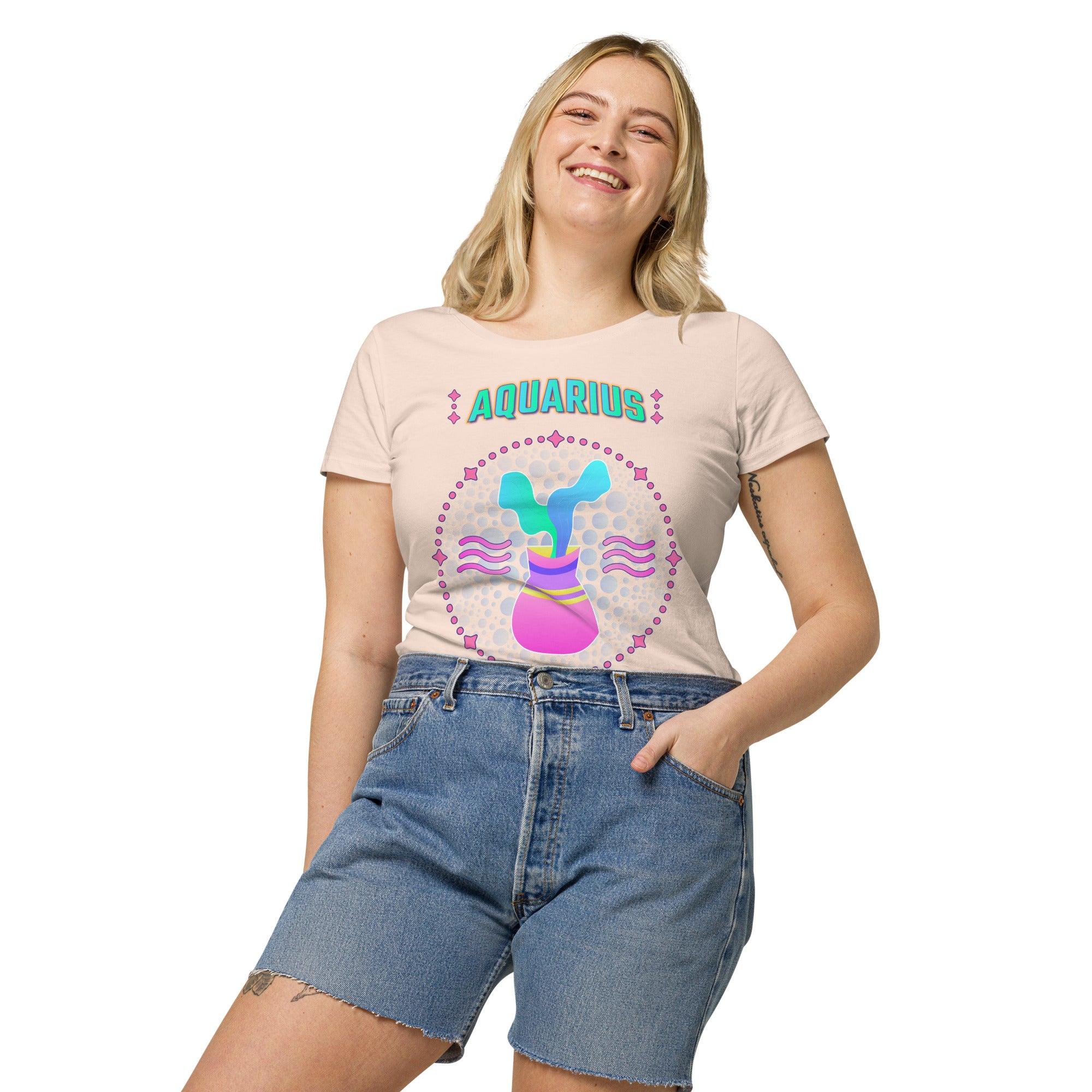 Aquarius Women’s Basic Organic T-Shirt | Zodiac Series 1 - Beyond T-shirts