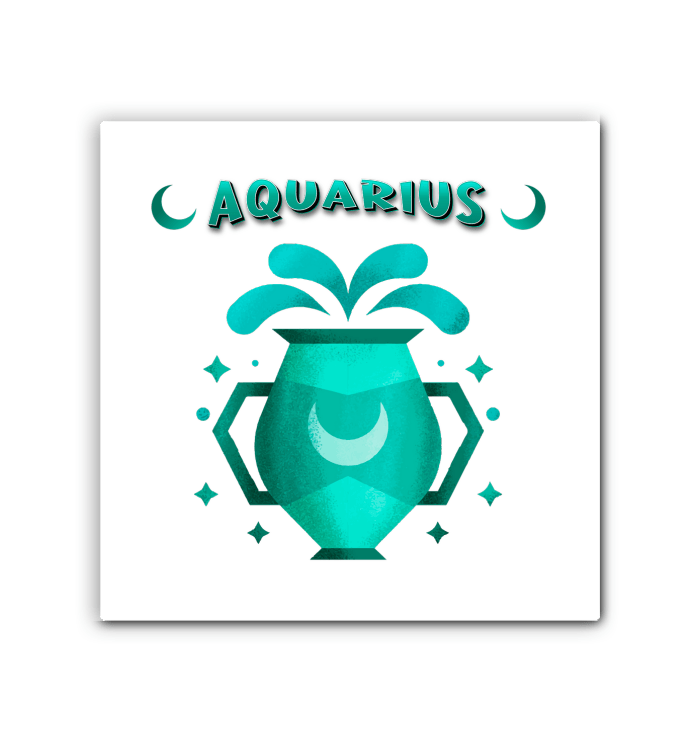 Aquarius Wrapped Canvas 12x12 | Zodiac Series 2 - Beyond T-shirts