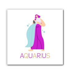 Aquarius Wrapped Canvas 20x20 | Zodiac Series 4 - Beyond T-shirts