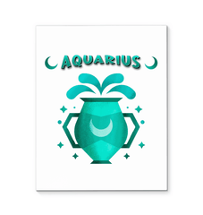 Aquarius Wrapped Canvas 8x10 | Zodiac Series 2 - Beyond T-shirts