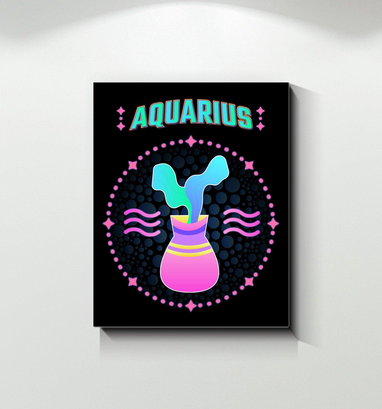 Aquarius Wrapped Canvas | Zodiac series 1 - Beyond T-shirts