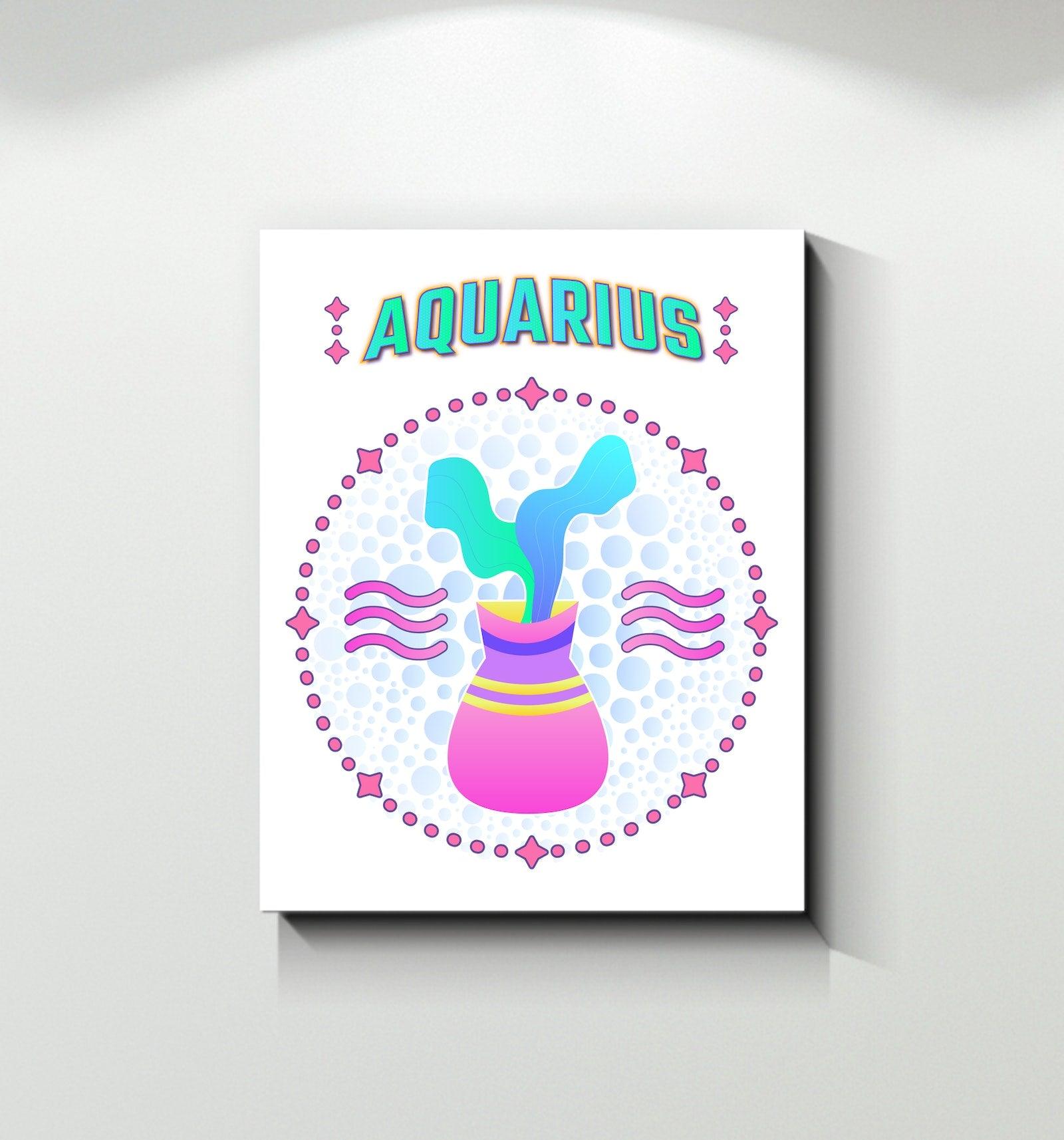 Aquarius Wrapped Canvas | Zodiac series 1 - Beyond T-shirts