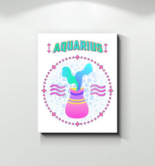 Aquarius Wrapped Canvas | Zodiac series 1 - Beyond T-shirts