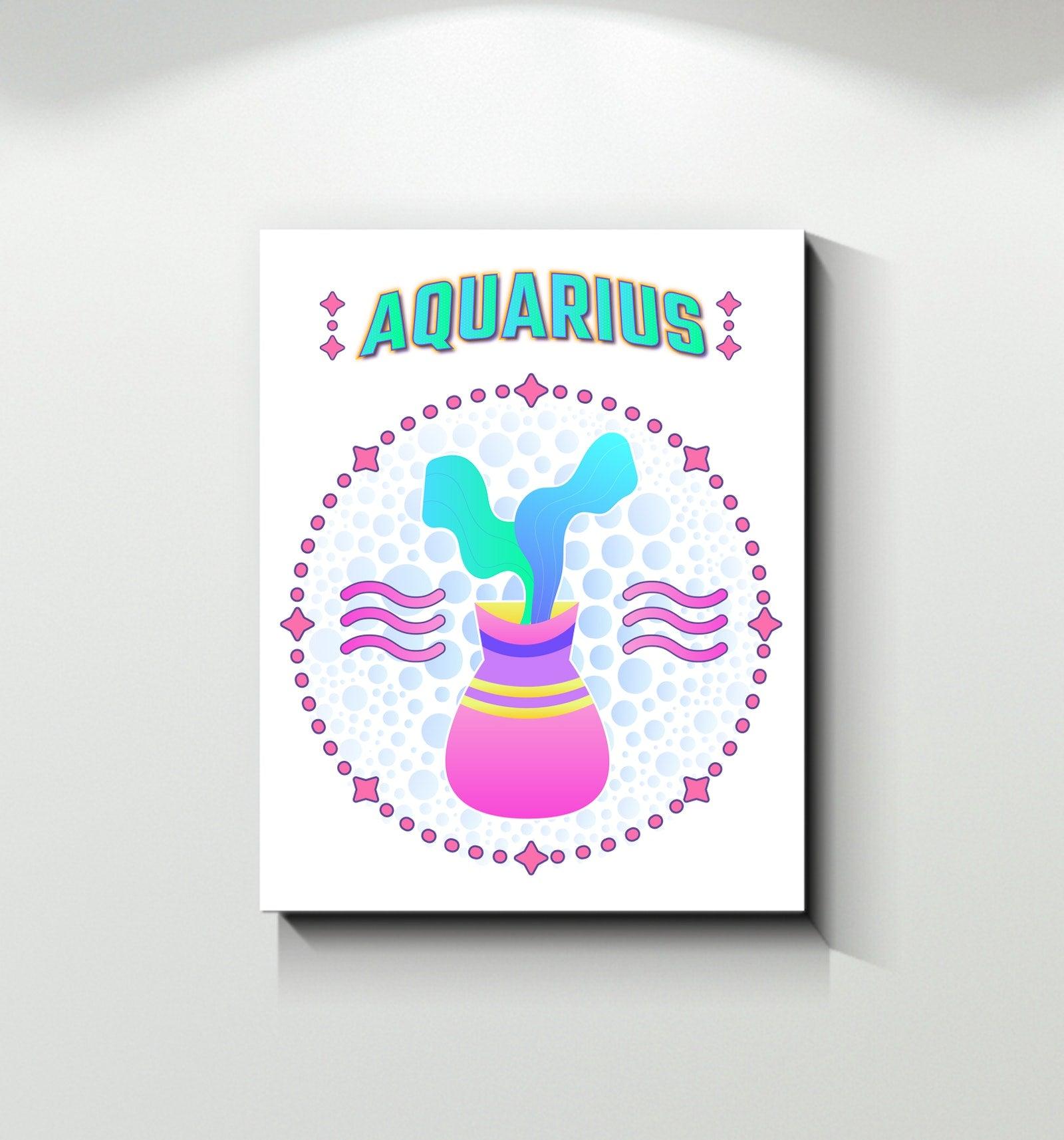 Aquarius Wrapped Canvas | Zodiac series 1 - Beyond T-shirts