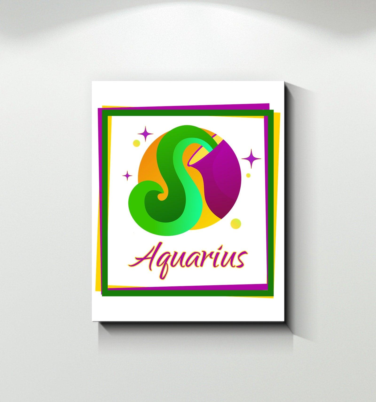 Aquarius Wrapped Canvas | Zodiac series 3 - Beyond T-shirts