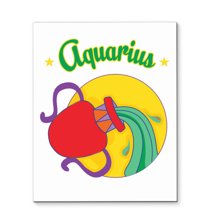 Aquarius Wrapped Canvas | Zodiac series 5 - Beyond T-shirts