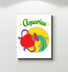 Aquarius Wrapped Canvas | Zodiac series 5 - Beyond T-shirts