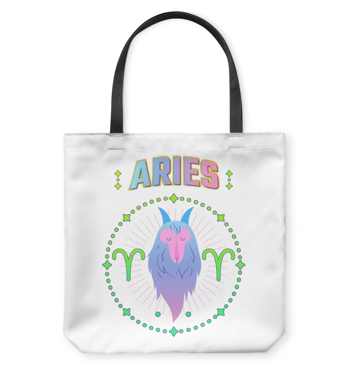 Aries Basketweave Tote Bag | Zodiac Series 1 - Beyond T-shirts