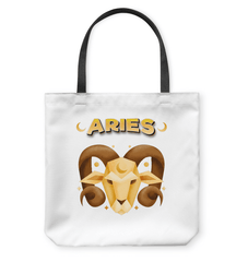 Aries Basketweave Tote Bag | Zodiac Series 2 - Beyond T-shirts