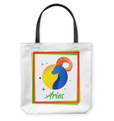 Aries Basketweave Tote Bag | Zodiac Series 3 - Beyond T-shirts