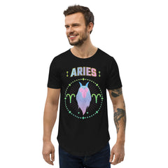 Aries Men's Curved Hem T-Shirt | Zodiac Series 1 - Beyond T-shirts