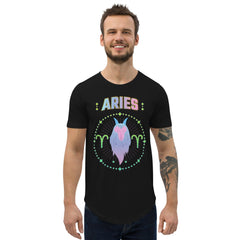 Aries Men's Curved Hem T-Shirt | Zodiac Series 1 - Beyond T-shirts