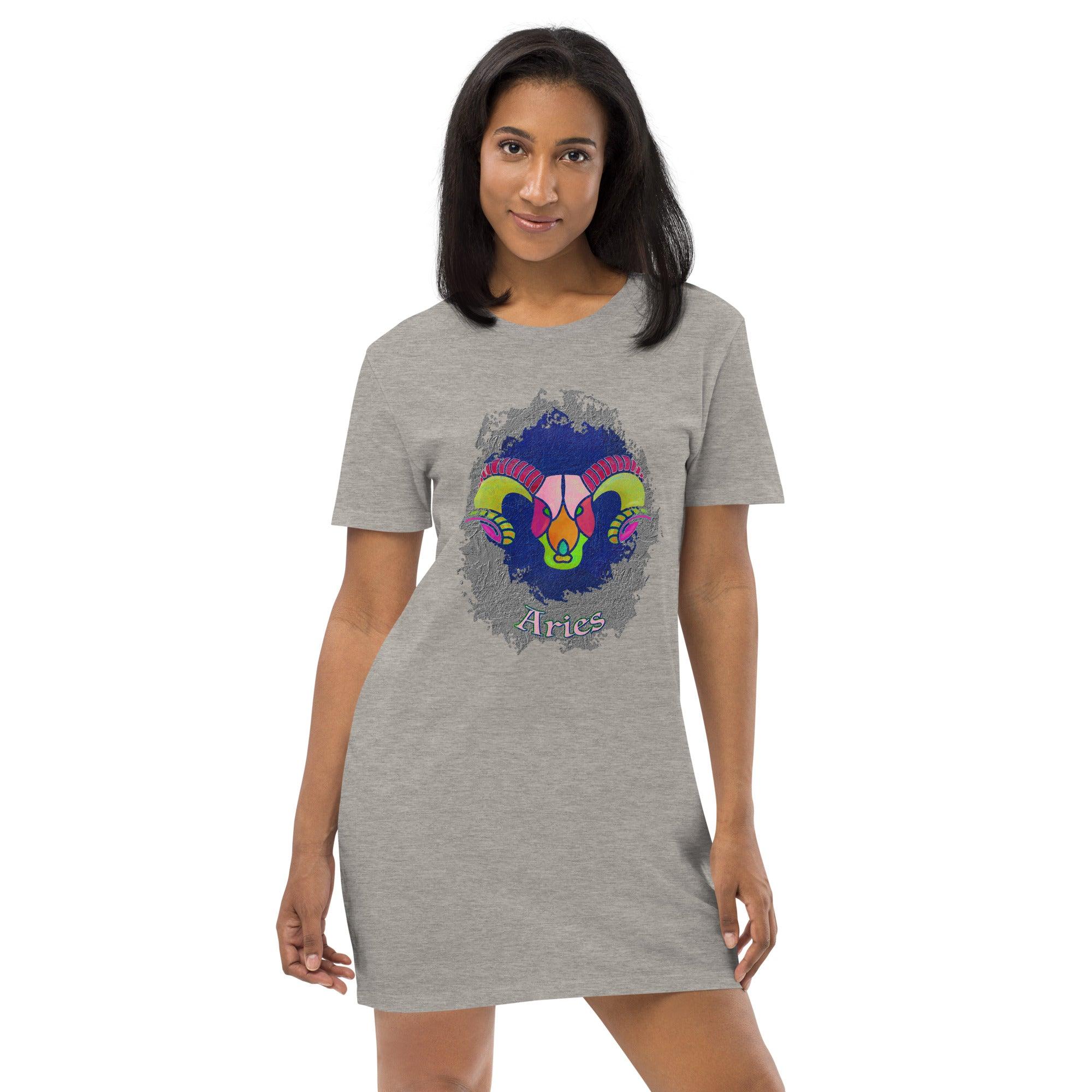 Aries Organic Cotton T-shirt Dress | Zodiac Series 11 - Beyond T-shirts