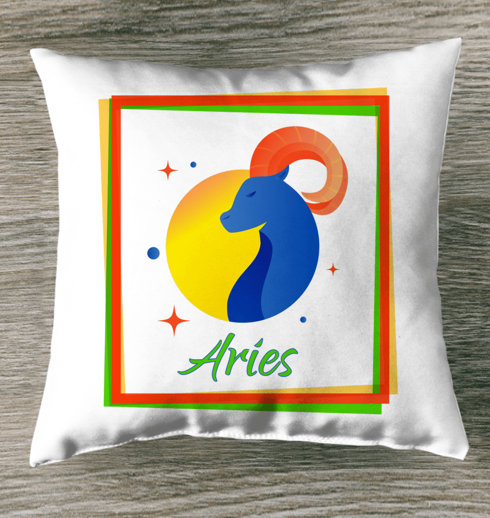 Aries Outdoor Pillow | Zodiac Series 3 - Beyond T-shirts