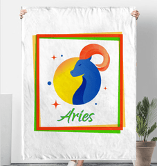 Aries Sherpa Blanket | Zodiac Series 3 - Beyond T-shirts