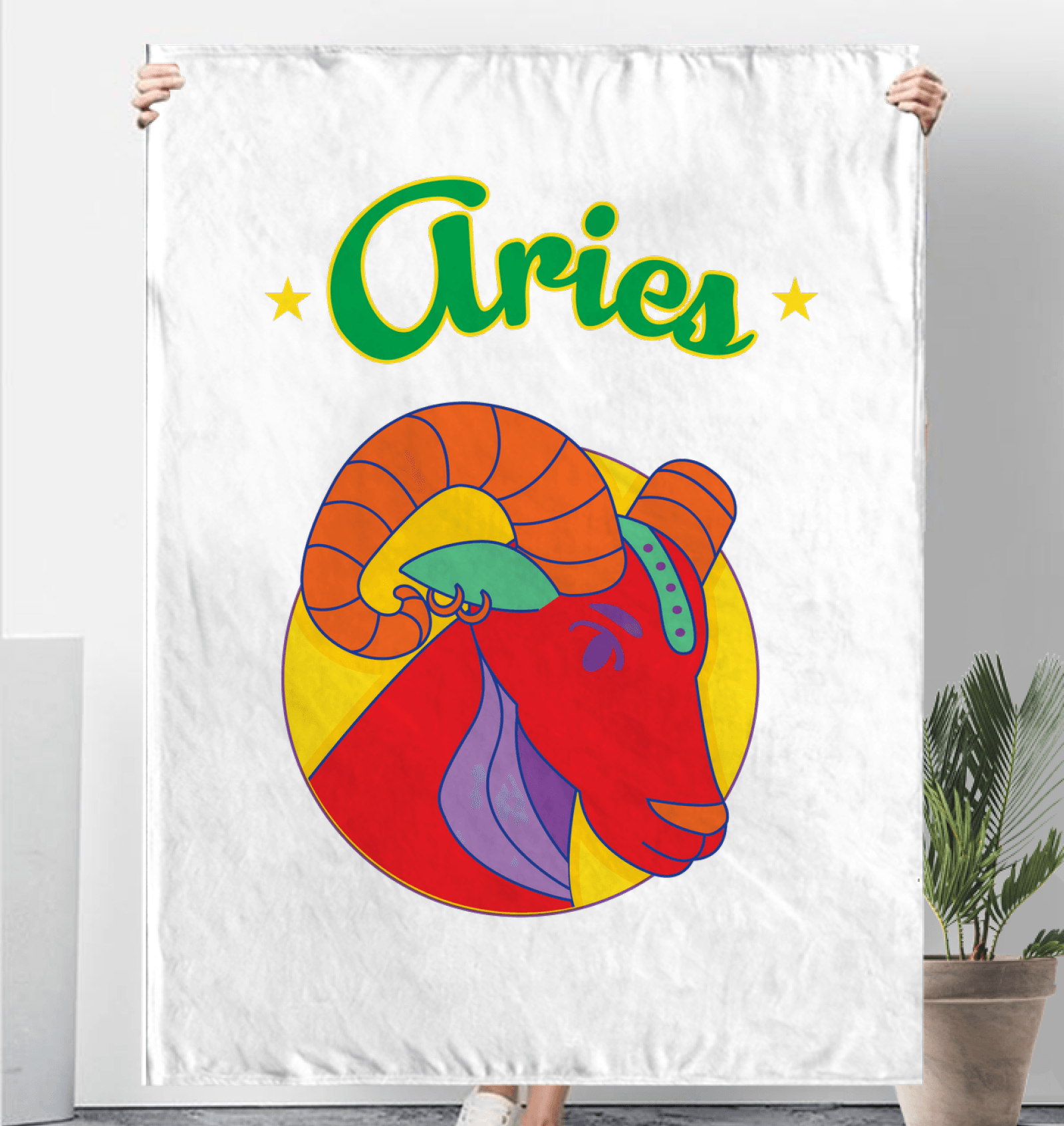 Aries Sherpa Blanket | Zodiac Series 5 - Beyond T-shirts