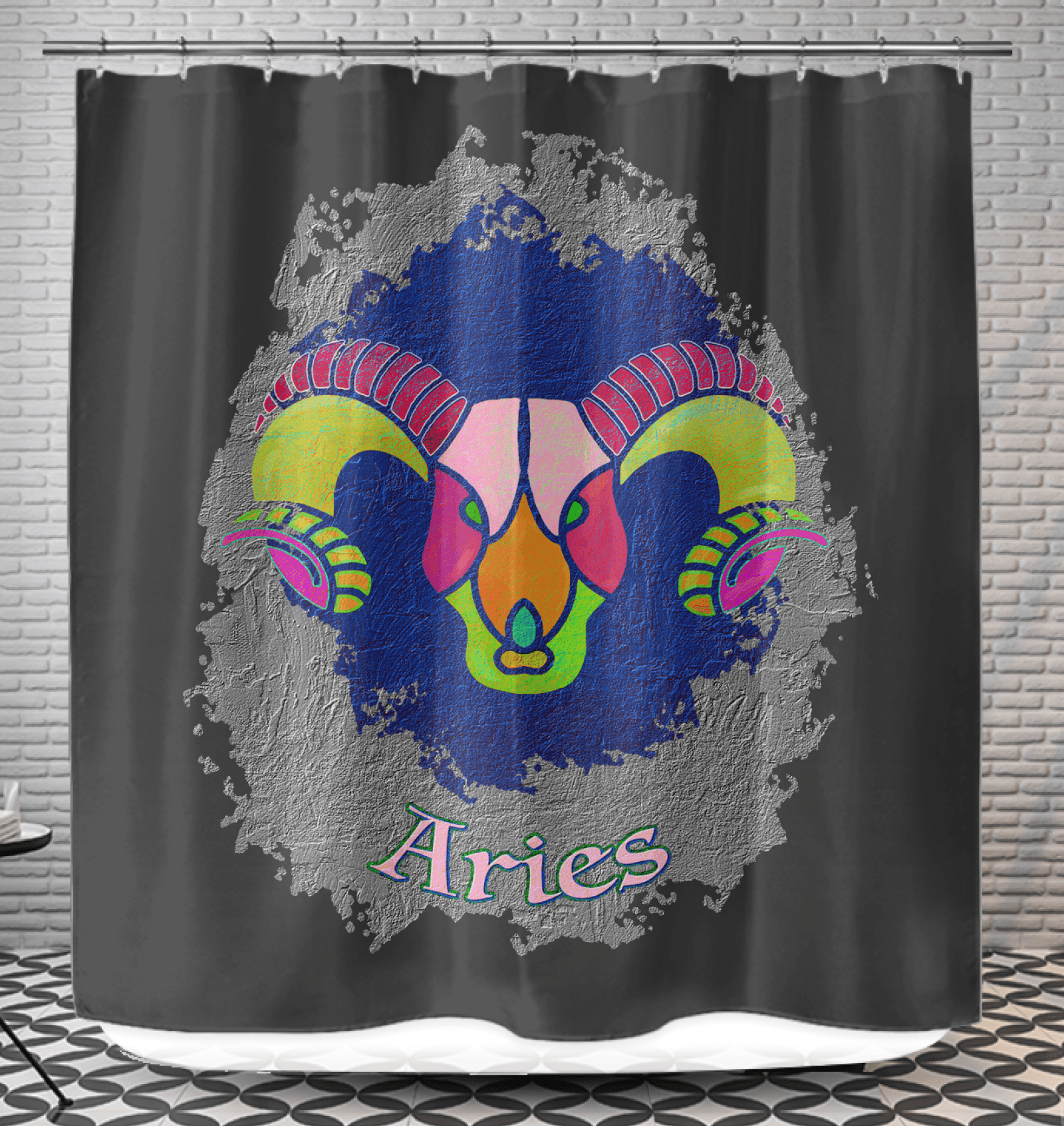 Aries Shower Curtain | Zodiac Series 11 - Beyond T-shirts