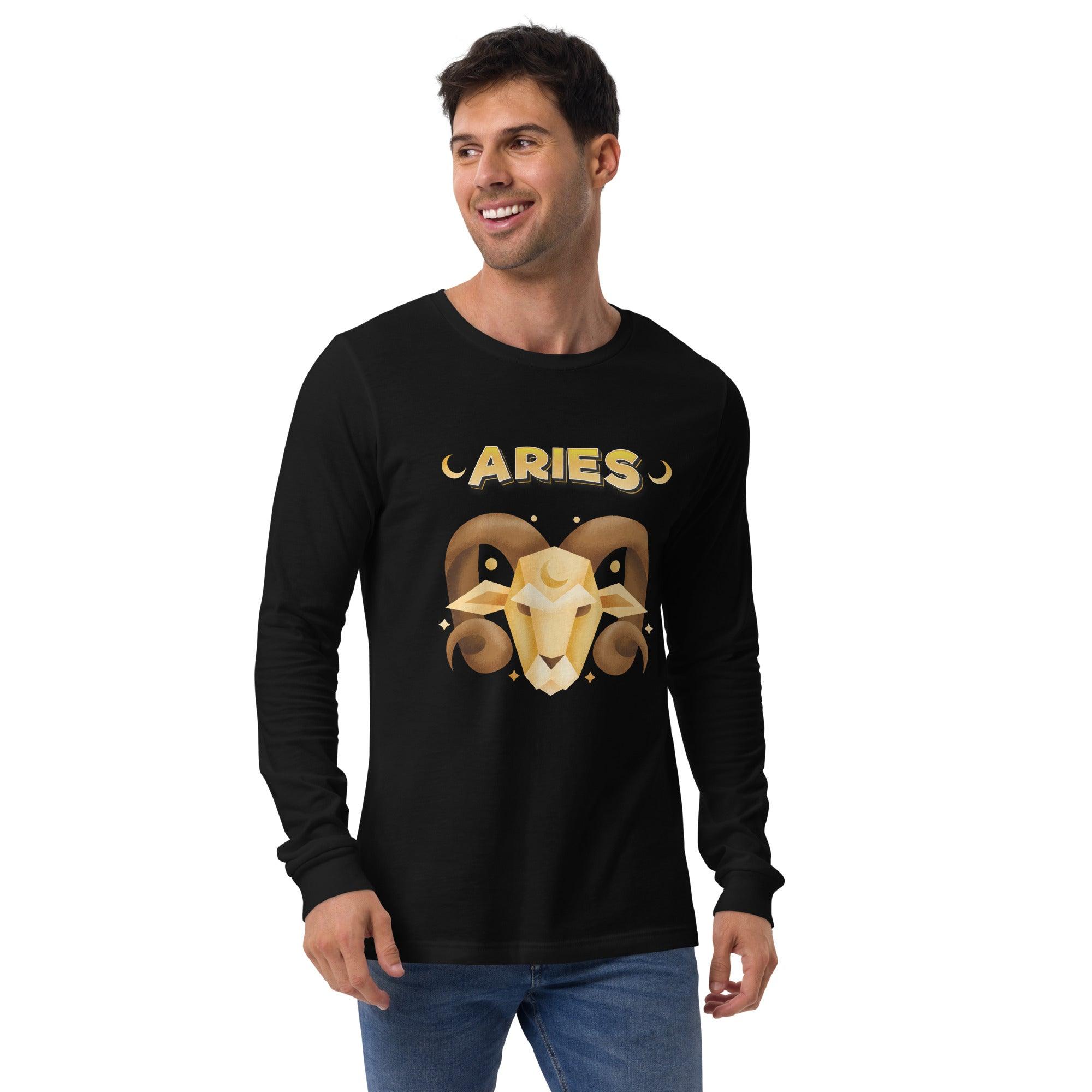 Aries Unisex Long Sleeve Tee | Zodiac Series 2 - Beyond T-shirts