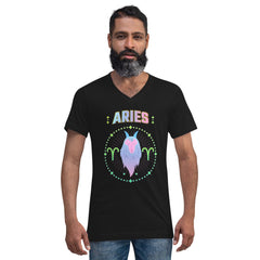 Aries Unisex Short Sleeve V-Neck T-Shirt | Zodiac Series 1 - Beyond T-shirts