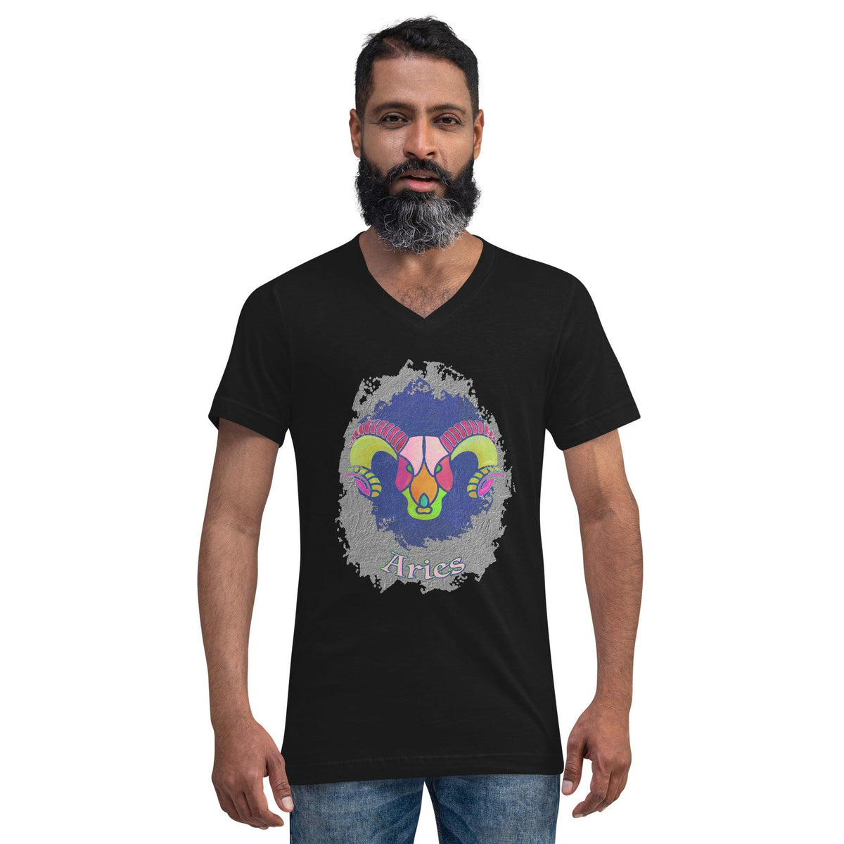 Aries Unisex Short Sleeve V-Neck T-Shirt | Zodiac Series 11 - Beyond T-shirts