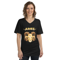 Aries Unisex Short Sleeve V-Neck T-Shirt | Zodiac Series 2 - Beyond T-shirts