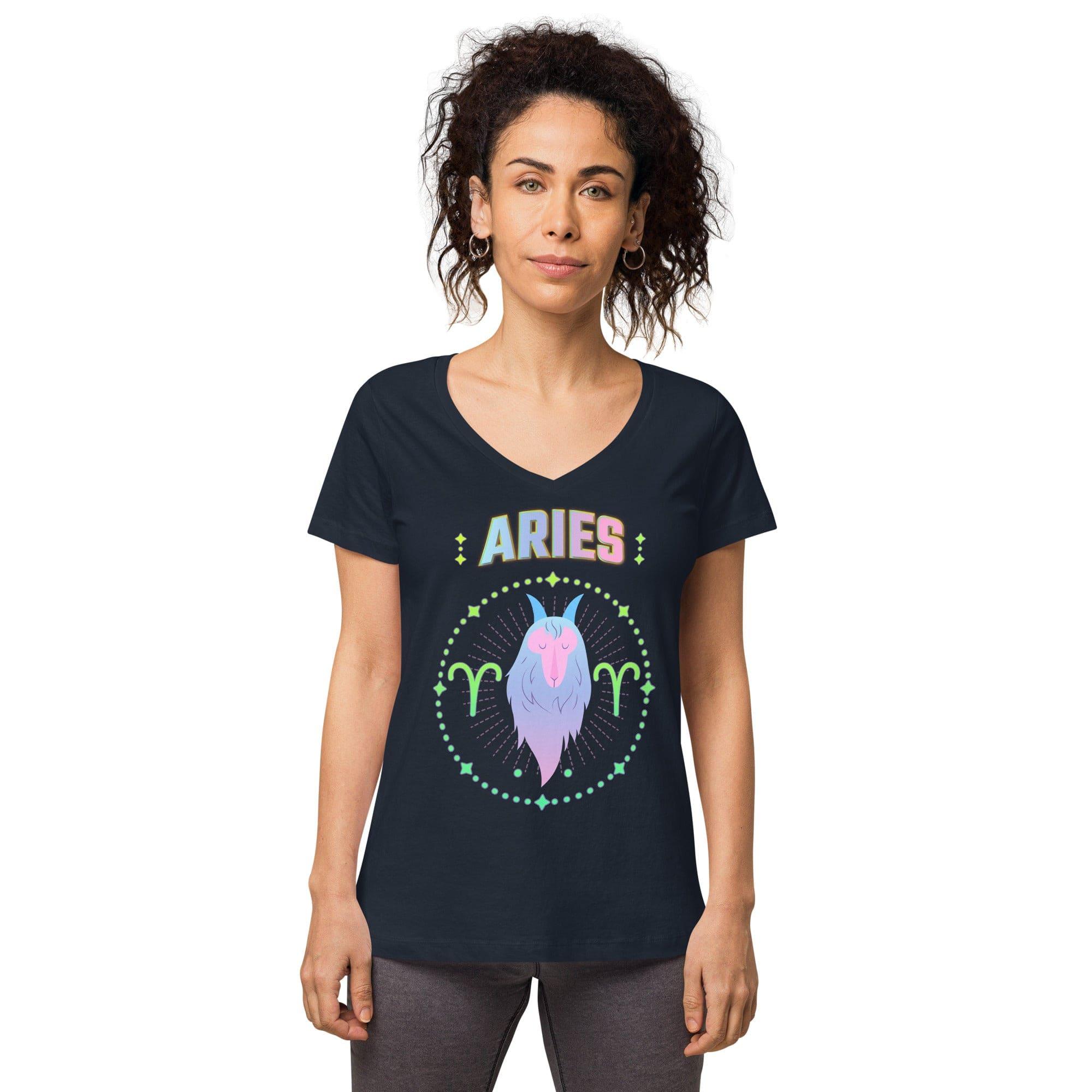 Aries Women’s Fitted V-neck T-Shirt | Zodiac Series 1 - Beyond T-shirts