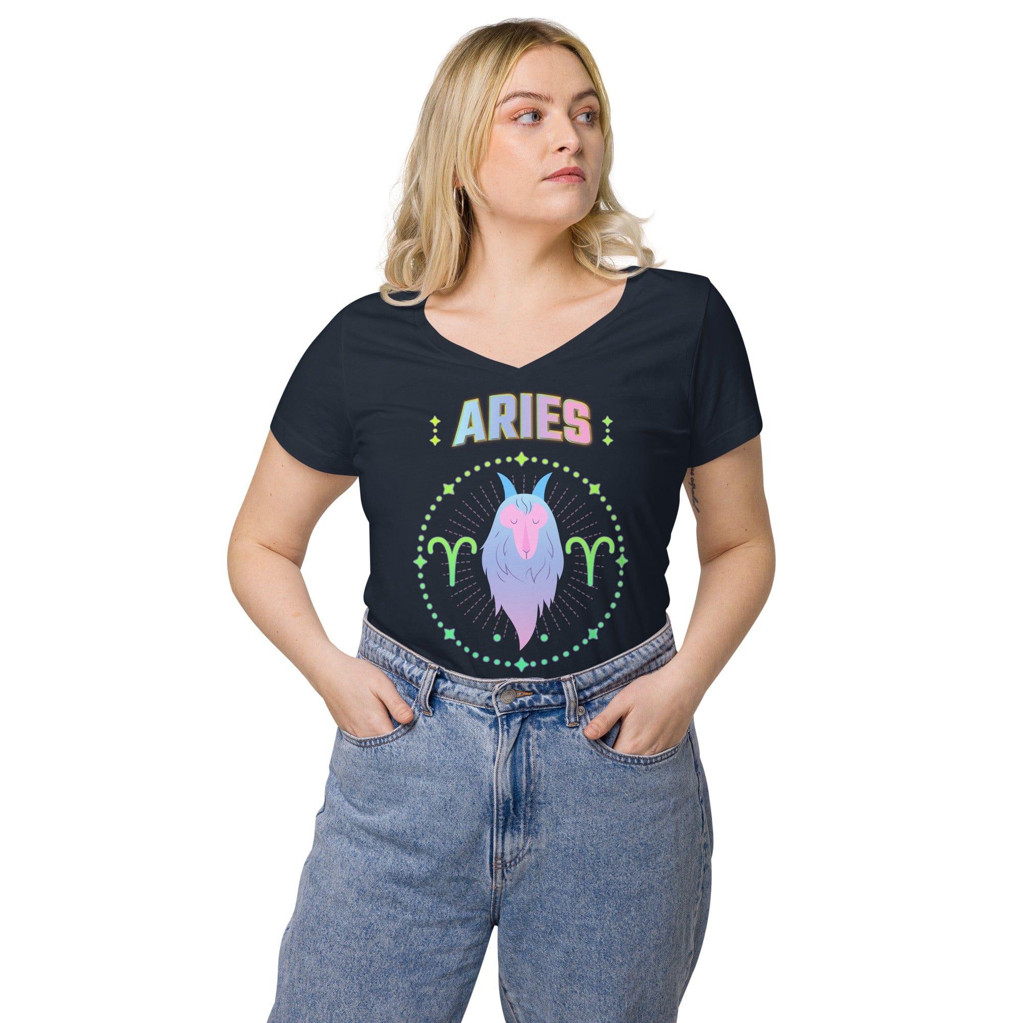 Aries Women’s Fitted V-neck T-Shirt | Zodiac Series 1 - Beyond T-shirts