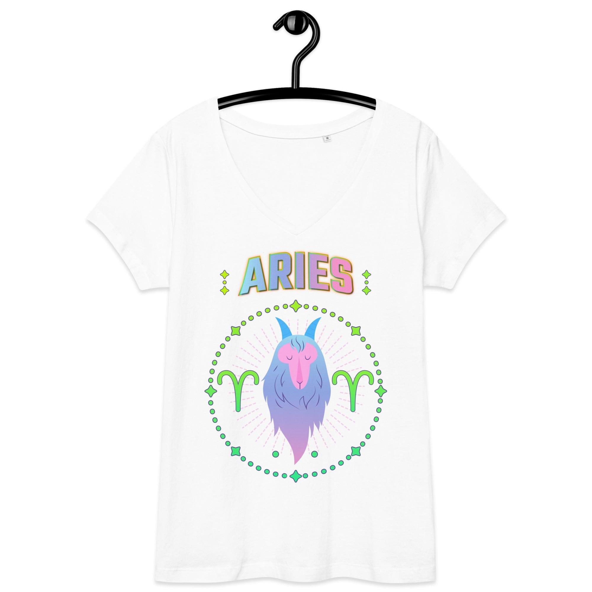 Aries Women’s Fitted V-neck T-Shirt | Zodiac Series 1 - Beyond T-shirts