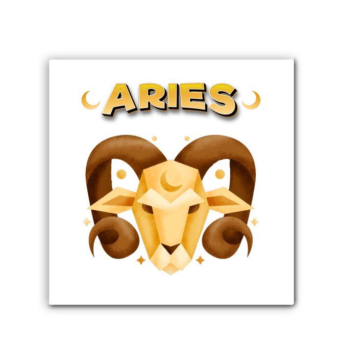 Aries Wrapped Canvas 12x12 | Zodiac Series 2 - Beyond T-shirts