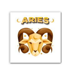 Aries Wrapped Canvas 12x12 | Zodiac Series 2 - Beyond T-shirts