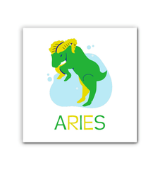 Aries Wrapped Canvas 12x12 | Zodiac Series 4 - Beyond T-shirts
