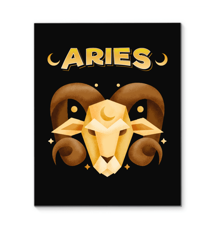 Aries Wrapped Canvas 16x20 | Zodiac Series 2 - Beyond T-shirts