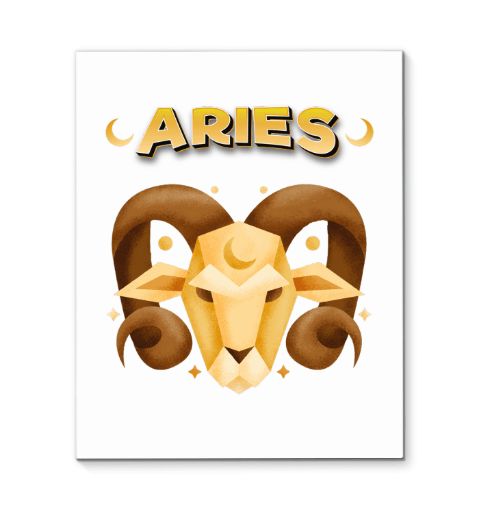 Aries Wrapped Canvas 16x20 | Zodiac Series 2 - Beyond T-shirts