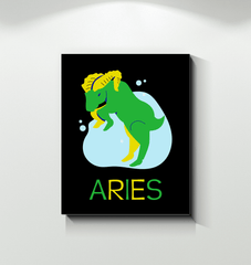 Aries Wrapped Canvas 16x20 | Zodiac Series 4 - Beyond T-shirts