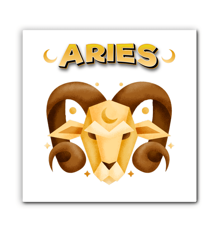 Aries Wrapped Canvas 20x20 | Zodiac Series 2 - Beyond T-shirts