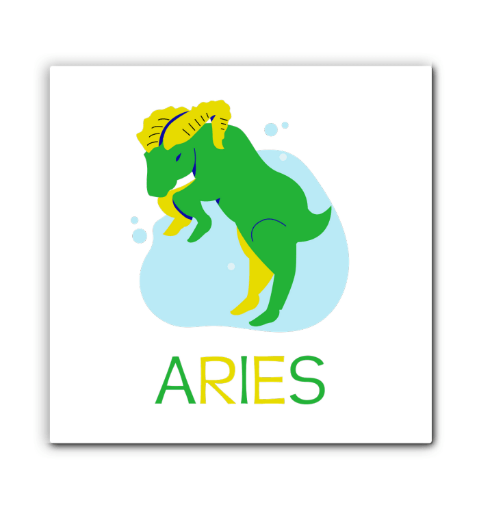 Aries Wrapped Canvas 20x20 | Zodiac Series 4 - Beyond T-shirts