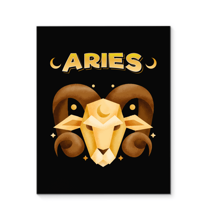 Aries Wrapped Canvas 8x10 | Zodiac Series 2 - Beyond T-shirts