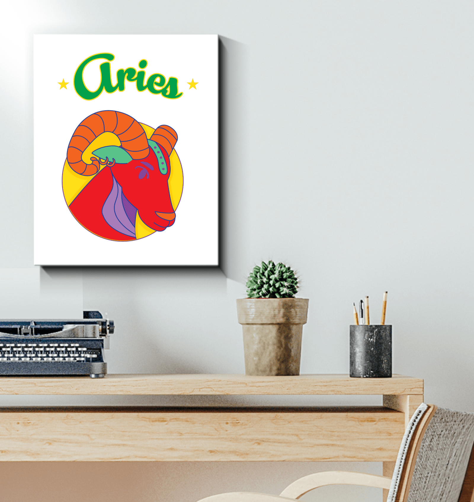 Aries Wrapped Canvas | Zodiac series 5 - Beyond T-shirts