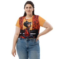 Artist's Embody Passion All Over Print Crop Tee - Front View