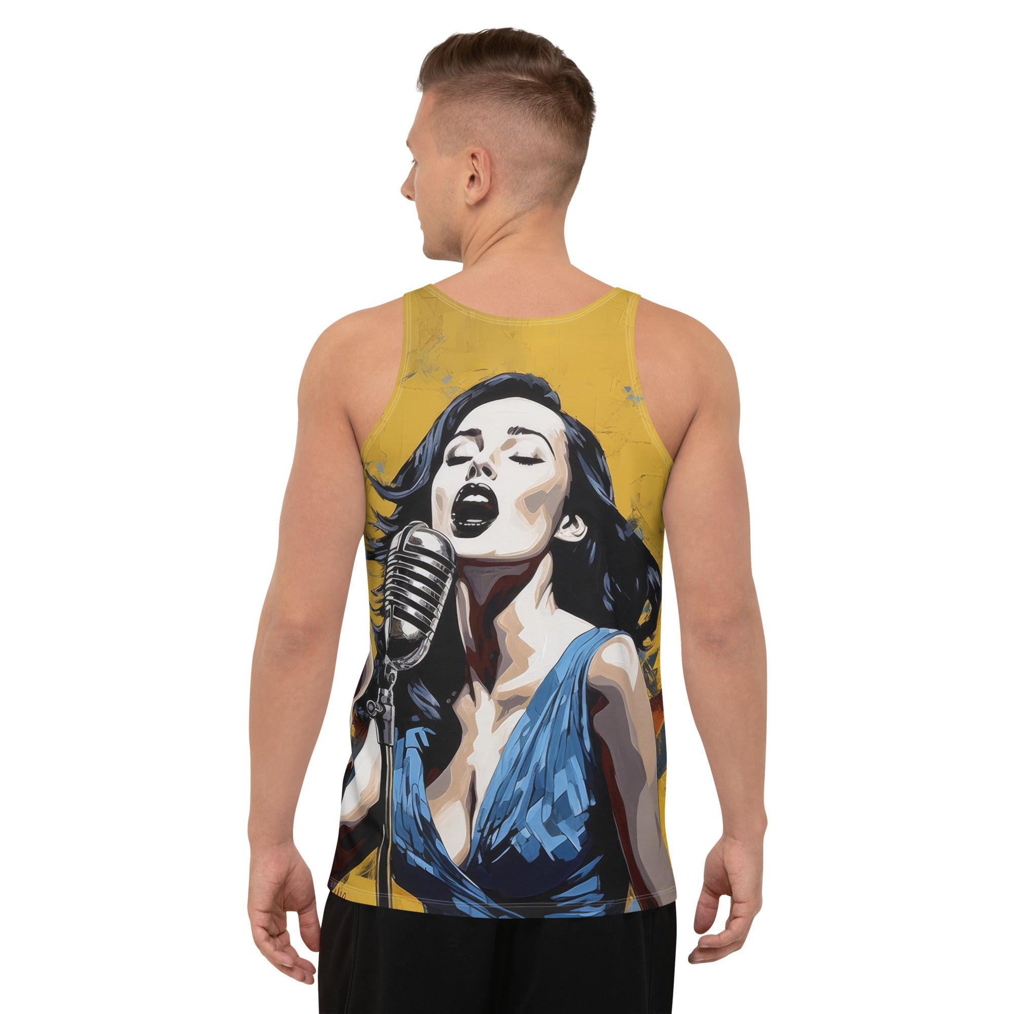 Unisex Tank Top with Artistic Design