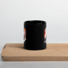 Bashing The Cymbals Fiercely Black Glossy Mug - Beyond T-shirts