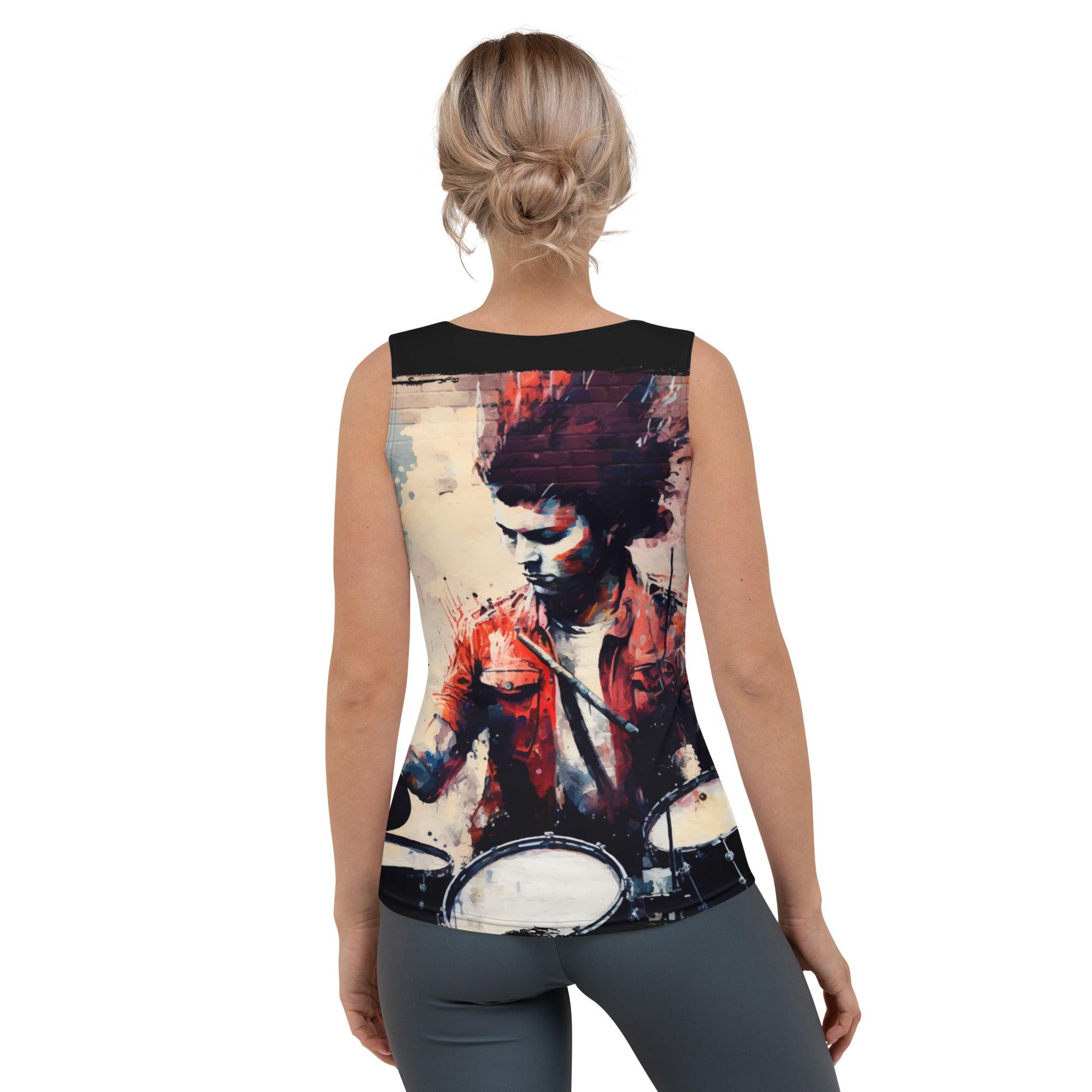 Bashing The Cymbals Fiercely Sublimation Cut & Sew Tank Top - Beyond T-shirts